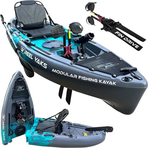 9.5ft Raptor Modular Propeller Drive Fishing Kayak, 380 lbs Capacity, Super Lightweight, Easy to Store/Carry in Saudi Arabia