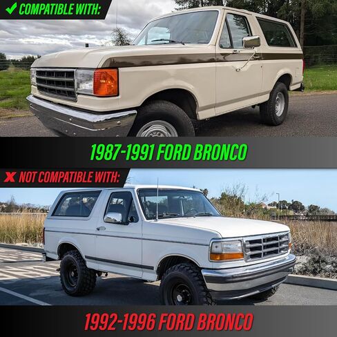 USR 87-91 Light Bronco Corner Light-انعطف مصابيح إشارة (يسار + يمين)-متوافق مع 1987-1991 فورد برونكو الحجم الكامل SUV / F150 F250 F350 / F-150 F-250 F-350 (مصابيح زاوية واضحة مع مصابيح العنبر) in Saudi Arabia
