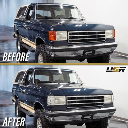 USR 87-91 Light Bronco Corner Light-انعطف مصابيح إشارة (يسار + يمين)-متوافق مع 1987-1991 فورد برونكو الحجم الكامل SUV / F150 F250 F350 / F-150 F-250 F-350 (مصابيح زاوية واضحة مع مصابيح العنبر) in Saudi Arabia