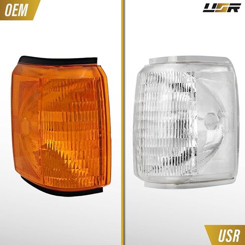USR 87-91 Light Bronco Corner Light-انعطف مصابيح إشارة (يسار + يمين)-متوافق مع 1987-1991 فورد برونكو الحجم الكامل SUV / F150 F250 F350 / F-150 F-250 F-350 (مصابيح زاوية واضحة مع مصابيح العنبر) in Saudi Arabia