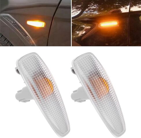 2Pcs Fender Turn Signal Side Marker Light Replacement Part 8351A047 Compatible with Mitsubishi Outlander Outlander Sport 2011-2015 in Saudi Arabia