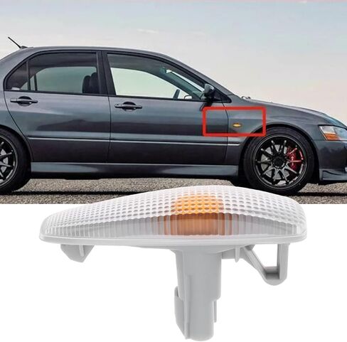 2Pcs Fender Turn Signal Side Marker Light Replacement Part 8351A047 Compatible with Mitsubishi Outlander Outlander Sport 2011-2015 in Saudi Arabia