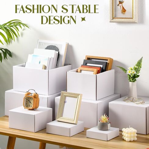 8 Pcs Buffet Risers, 12" 11" 10" 9" 7.9" 6.9" 5.9" 5" Display Stand Food Risers for Buffet Table Boxes Display Stand Shelf with Hollow Bottoms for Catering Collectibles Jewelry Show in Saudi Arabia