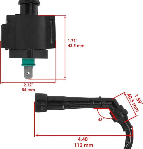 Caltric Ignition Coil Compatible with Honda Cb250 Nighthawk 250 1991 1992 1993 1994 1995 1996 1997-2008 in Saudi Arabia