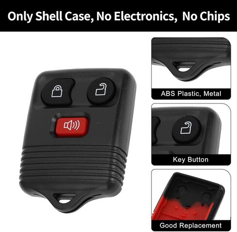 X AutoHaux Key Shell Case Unsible Entry Key Key FOB Case for Ford F-150 1998-2013 for Ford for Ranger 1998-2011 3 buttons CWTWB1U345 in Saudi Arabia
