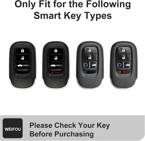 ملاءمة لغطاء Honda CRV Key Fob 2025 ، حالة Key Smart لـ Accord Civic HRV Pilot Sport SI EXL EXL 2022/2023/2024 ، قذائف مفاتيح مع سلسلة مفاتيح ألياف الكربون (BTTMA Black) in Kuwait