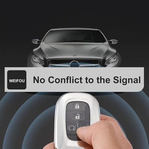 ملاءمة لغطاء Honda CRV Key Fob 2025 ، حالة Key Smart لـ Accord Civic HRV Pilot Sport SI EXL EXL 2022/2023/2024 ، قذائف مفاتيح مع سلسلة مفاتيح ألياف الكربون (BTTMA Black) in Kuwait