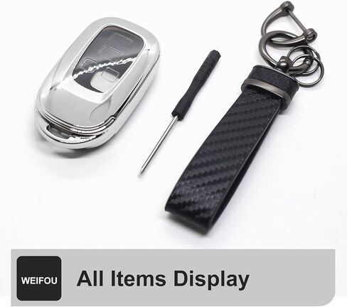 ملاءمة لغطاء Honda CRV Key Fob 2025 ، حالة Key Smart لـ Accord Civic HRV Pilot Sport SI EXL EXL 2022/2023/2024 ، قذائف مفاتيح مع سلسلة مفاتيح ألياف الكربون (BTTMA Black) in Kuwait