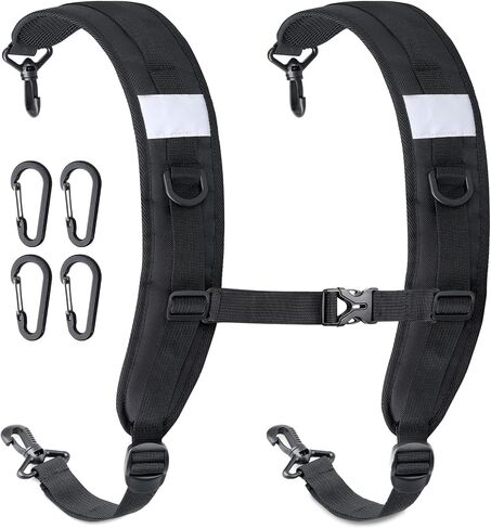 Backpack Straps Paded Shoulder Strap Replacement for bag/beachchair | Backpack Shoulder Strap for bags Clip On Strap Replacement Beachchair Carrying Strap Adjustable with Metal/Plastic Clips in Saudi Arabia