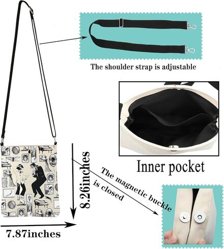 JYTAPP Classic Horror Monsters Bag Gallery Gothic Crossbody Bags Bride Horror Lovers Gift Gothic Bag in Saudi Arabia