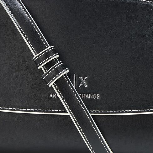 Armani Exchange Jane Crossbody ، صحيفة Monogram أسود فاخرة in Saudi Arabia