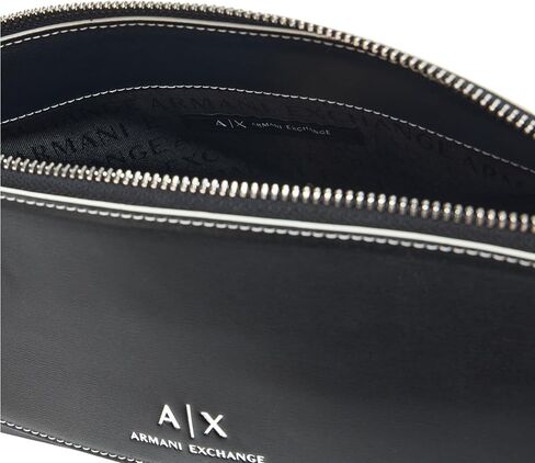 Armani Exchange Jane Crossbody ، صحيفة Monogram أسود فاخرة in Saudi Arabia