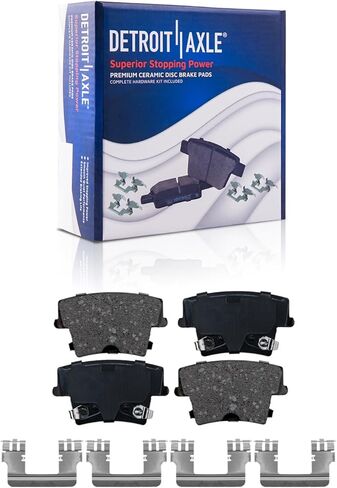 Detroit Axle - مجموعة الفرامل الخلفية لـ Chrysler 300 Dodge Challenger Charger Brake Brake Rotors و Ceramic Brakes Pads استبدال in Saudi Arabia