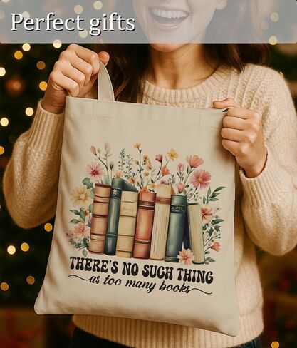 Book Lovers Gifts Tote Bag for Readers, Bookish Gifts Tote Bag for Librarian Teacher in Saudi Arabia