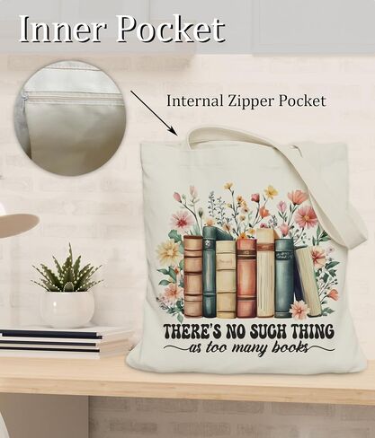 Book Lovers Gifts Tote Bag for Readers, Bookish Gifts Tote Bag for Librarian Teacher in Saudi Arabia