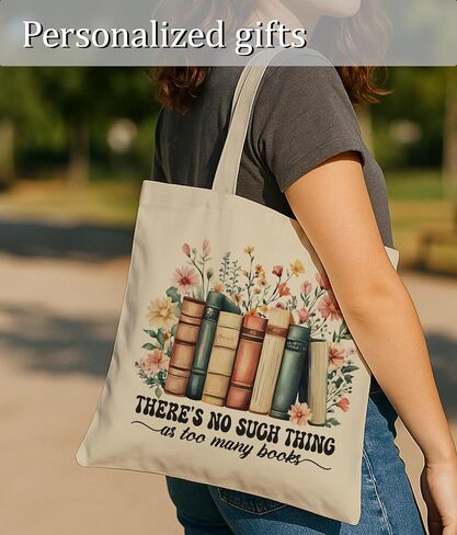 Book Lovers Gifts Tote Bag for Readers, Bookish Gifts Tote Bag for Librarian Teacher in Saudi Arabia
