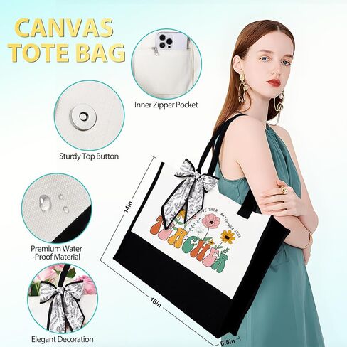Suhctuptx Thank You Gifts for Women, Difference Maker Gift Appreciation Gifts Inspirational Basket Farewell Gift with Canvas Tote Bag for Teachers Nurse Boss Coworkers Employee Mentor Principal in Kuwait