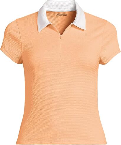 Lands' End Women's Short Sleeve Pique Johnny Collar UPF 50 Rash Guard in Saudi Arabia