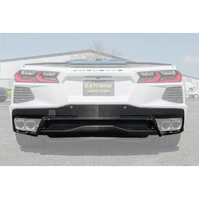 Fits ALL 2020-Present Chevrolet Corvette C8 Stingray / Z51 Models | Factory Style CARBON FIBER Replacement Rear Bumper Lower Diffuser Cover Quad Exit in Saudi Arabia