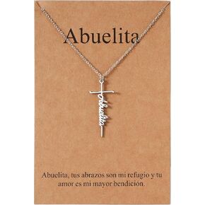 هدايا عيد ميلاد LCHERRY لجدة أمي ابنة المعلم قلادة الصليب للنساء قلادات مسيحية الهدايا الدينية المجوهرات للنساء عيد الأم in Kuwait