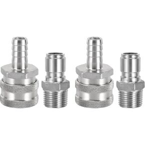 2 قطعة ذكر قطع الاتصال السريع FPT 1/2 "وصلة توصيل البيرة المصنوعة من الفولاذ المقاوم للصدأ قطع الاتصال السريع تخمير البيرة مقاوم للصدأ in Kuwait