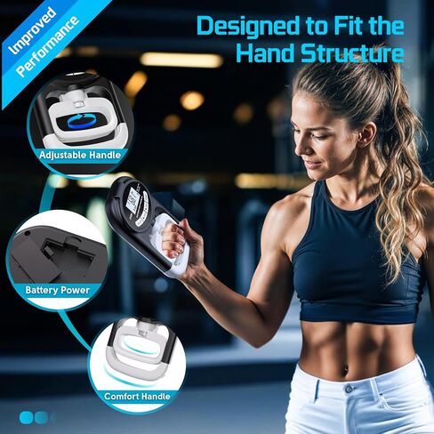 جهاز تدريب قوة قبضة اليد - جهاز اختبار قوة قبضة اليد الإلكترونية لتقوية قبضة اليد، جهاز تمرين المعصم، مقياس التدريب الرقمي 265 رطل / 120 كجم للاستخدام المنزلي في المدرسة الرياضية in Kuwait