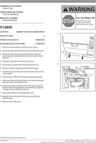 Purolator C15850 Purolatorone Advanced Cabin Air Filter متوافق مع Select Nissan و Infiniti in Saudi Arabia