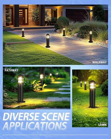 6 حزمة LED مصابيح المناظر الطبيعية الجهد المنخفض ، 200LM 12V IP67 إضاءة مسار العطلات المقاومة للماء للفناء ، الرصيف ، الممر ، المصبوب الألومنيوم ، 2700K أبيض دافئ in Kuwait