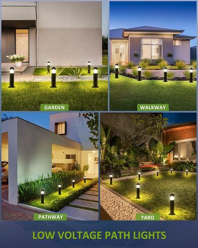6 حزمة LED مصابيح المناظر الطبيعية الجهد المنخفض ، 200LM 12V IP67 إضاءة مسار العطلات المقاومة للماء للفناء ، الرصيف ، الممر ، المصبوب الألومنيوم ، 2700K أبيض دافئ in Kuwait