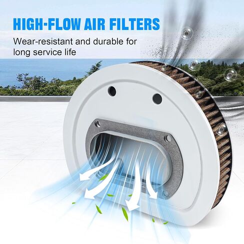 Powersports Air Filters 29462-99 1011-4208 Compatible with Harley Road Glide EFI FLTRI 1999-2001, Road King Classic EFI FLHRCI 1999 2000 2001, Road King EFI FLHRI 2000-2001 (Blue) in Kuwait