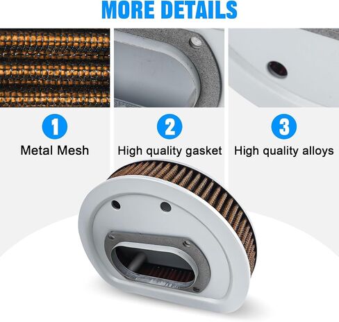 Powersports Air Filters 29462-99 1011-4208 Compatible with Harley Road Glide EFI FLTRI 1999-2001, Road King Classic EFI FLHRCI 1999 2000 2001, Road King EFI FLHRI 2000-2001 (Blue) in Kuwait