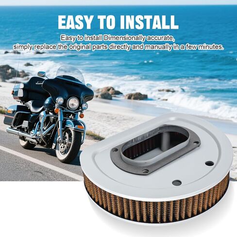 Powersports Air Filters 29462-99 1011-4208 Compatible with Harley Road Glide EFI FLTRI 1999-2001, Road King Classic EFI FLHRCI 1999 2000 2001, Road King EFI FLHRI 2000-2001 (Blue) in Kuwait