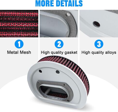 Powersports Air Filters 29462-99 1011-4208 Compatible with Harley Road Glide EFI FLTRI 1999-2001, Road King Classic EFI FLHRCI 1999 2000 2001, Road King EFI FLHRI 2000-2001 (Blue) in Kuwait