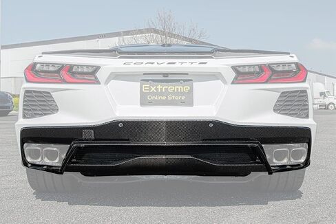 يناسب جميع طرازات شيفروليه كورفيت C8 Stingray / Z51 الحاضرة 2020 | مصنع الألياف الكربونية استبدال الوفير الخلفي أسفل الغطاء الناشر غطاء Quad in Saudi Arabia