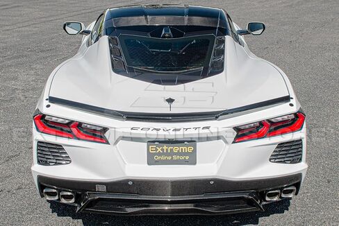 يناسب جميع طرازات شيفروليه كورفيت C8 Stingray / Z51 الحاضرة 2020 | مصنع الألياف الكربونية استبدال الوفير الخلفي أسفل الغطاء الناشر غطاء Quad in Saudi Arabia