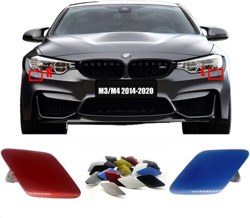 غطاء غسالة المصابيح الأمامية لـ 14-20 BMW M Series M3 M4 Fit F80 Sedan F82 Coupe F83 Convertible 2014 2015 2017 2017 2018 2019 in Kuwait
