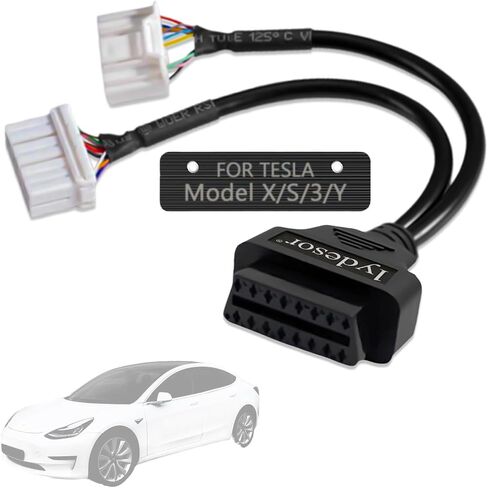 محول OBD2 لـ Tesla Model 3/y ، 26 PIN إلى 16 PIN موصل كبلات تشخيص OBD ، ومحول 26 نقطة ل Tesla Model 3 Y للسيارة الدائمة لعام 2019 ، متوافق مع X431 Scanner وقارئ رمز آخر in Kuwait