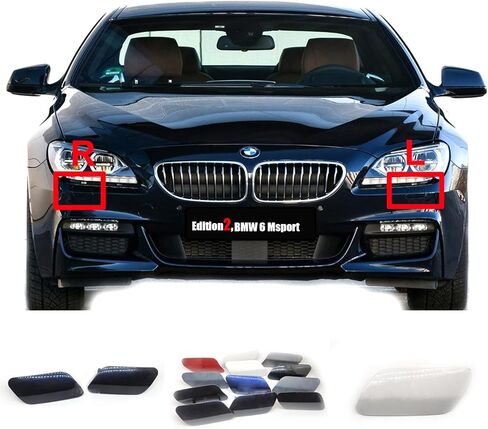 غطاء غسالة المصابيح الأمامية لـ 11-18 BMW 6 Series F06 F12 F13 FIT 640I 640IX 650I 650IX ALPINA B6 2011 2012 2014 2015 2015 2017 2018 in Kuwait