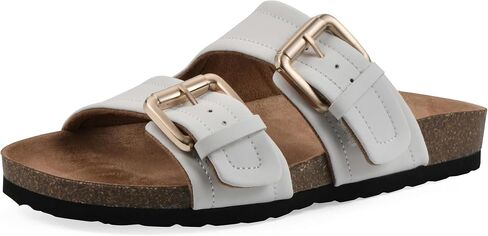 White Mountain Women Women Griffon Double-Buckle Signature Signature Synded Sandal in Kuwait
