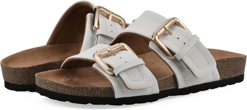 White Mountain Women Women Griffon Double-Buckle Signature Signature Synded Sandal in Kuwait
