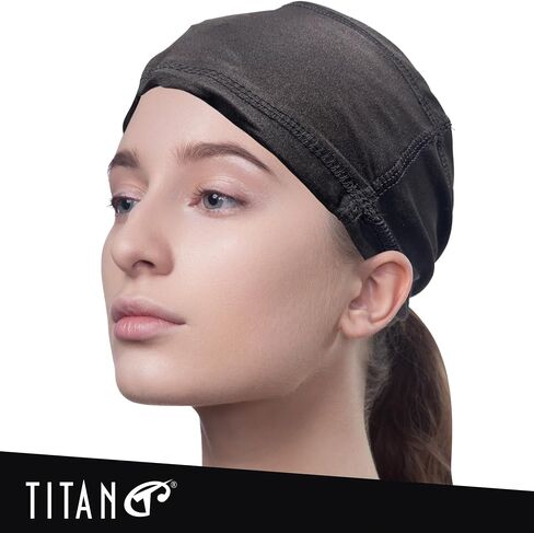 Titan Spandex Skull Cap for Dreadlock and Braid - Black Durags for Men with Band - Classic Black Bandana Style in Saudi Arabia
