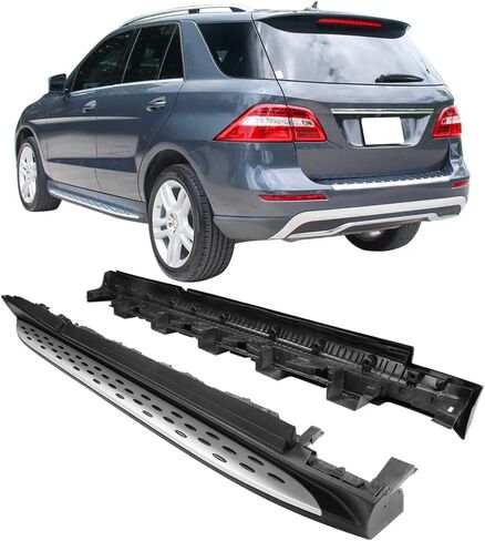 قضبان الخطوة الجانبية Ikon Motorsports متوافقة مع 12-15 مرسيدس-بنز ML-Class ، 16-19 GLE-CLASS W166 SUV Factory Board in Saudi Arabia