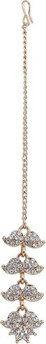 مجموعات المجوهرات الهندية للنساء - Bollywood Wedding Rhinestone Necklace Golden Brides مجموعة المجوهرات للعرائس in Kuwait