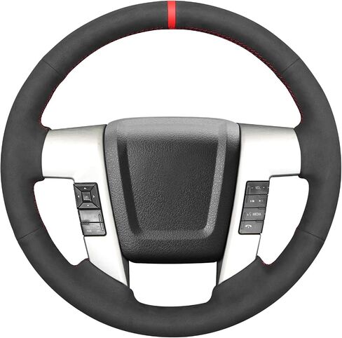 Mewant Hand Stitch Teenering Wheel Cover for Ford F-150 2009-2014 نسخة مخصصة حسب الجلد الاصطناعي in Kuwait