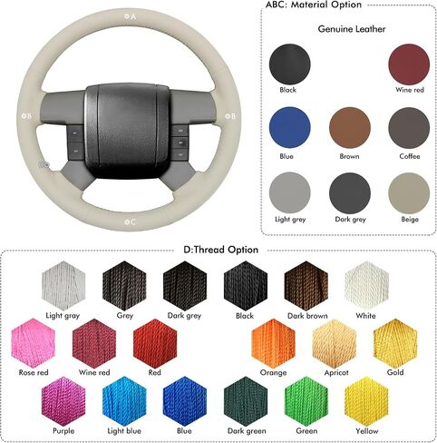 Mewant Hand Sewn Teed Wheel Cover Wrap for Ford F150 F250 F350 2004-2008 Accessories for Ford F150 in Kuwait