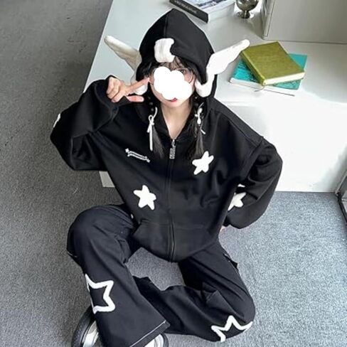 LRF Cute Hoodie Kawaii Hoodie Y2k Hoodie Cartoon Hoodie Zip Up Hoodie Hoodies for Teen Girls Oversized Hoodie in Kuwait