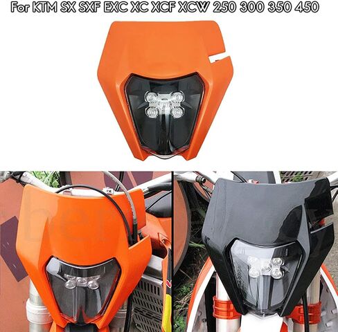 دراجة نارية دراجة Dirt دراجة نارية 6000K مصباح الرأس LED LED LID LID لـ KTM SX SXF EXC XC XCF XCW 250 300 350 450 ENDURO Supermoto in Saudi Arabia
