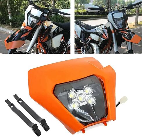 دراجة نارية دراجة Dirt دراجة نارية 6000K مصباح الرأس LED LED LID LID لـ KTM SX SXF EXC XC XCF XCW 250 300 350 450 ENDURO Supermoto in Saudi Arabia