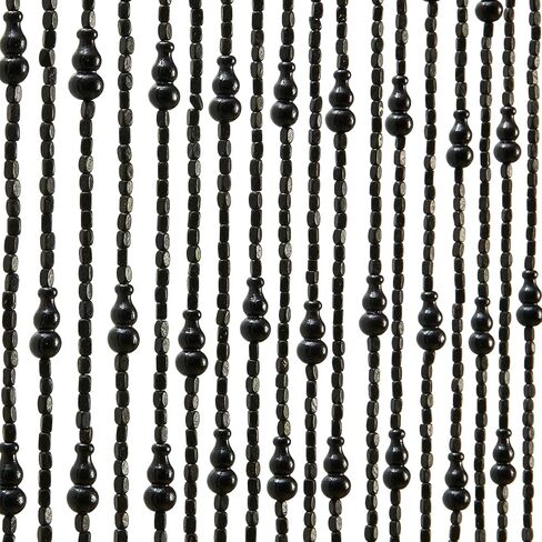 ستارة خشبية من الخشب 35.5 "x75" غرفة مقسم مقسم يدويًا بوهو 38 من الستار للخروج لغرفة نوم الهبي وغرفة المعيشة وديكور المنزل واللون الأسود in Kuwait