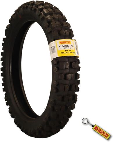 Pirelli MT 21 Rallycross 120/80-18 إطارات الدراجات النارية الخلفية-معتمدة من نقطة ، والرياح المزدوج/enduro ، ودوار عدواني للطرق على الطرق الوعرة والتجمع ، والقبضة عالية الأداء ، ودراجات المغامرة والتراب in Saudi Arabia